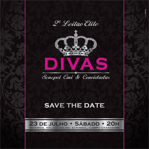 Save the date LEILÃO DIVAS -prata